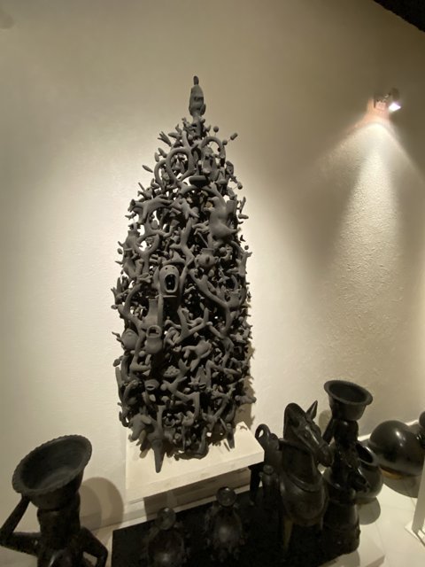 A Festive Christmas Tree Sculpture