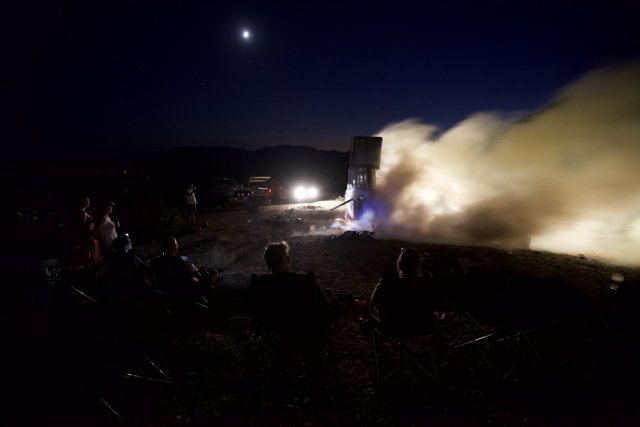 Awe-Inspiring Rocket Launch Illuminates the Night Sky