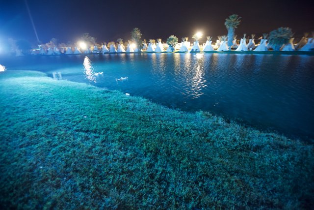 The Tranquil Lagoon at Night