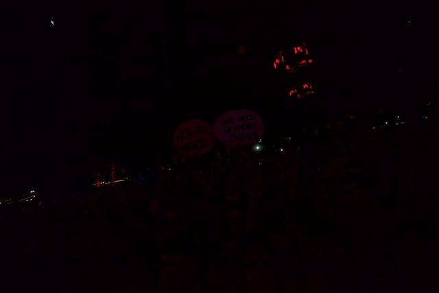 Protest and Lightshow at Coachella