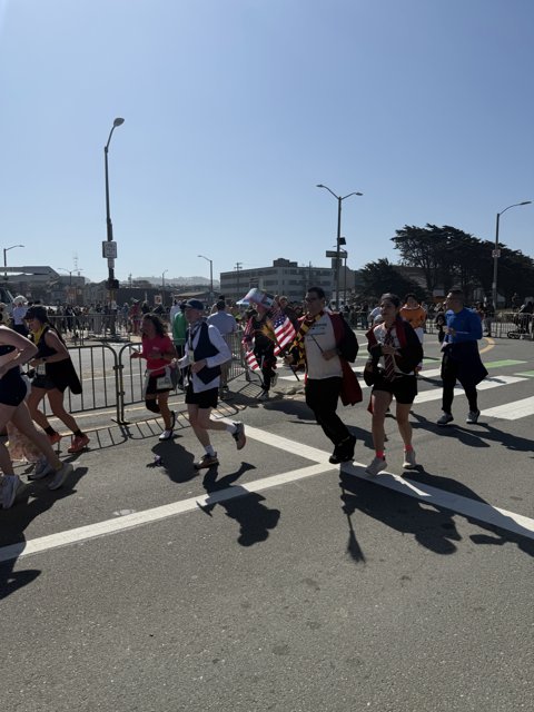 Running Through Sunlit Streets
