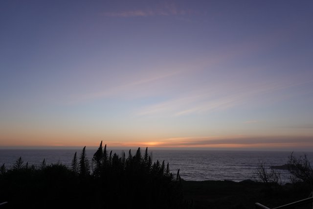 Sunset Over the Ocean from Jenner Hillside