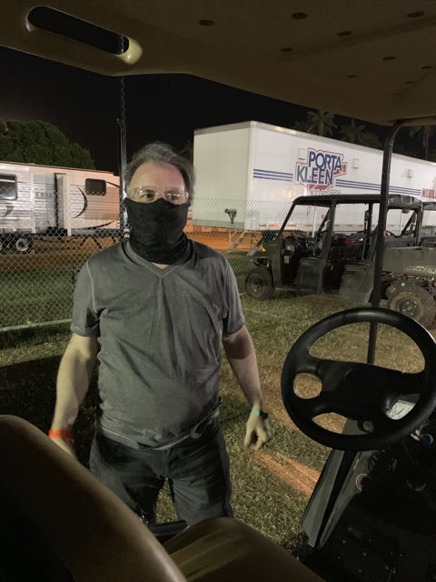 Masked Man in a Truck