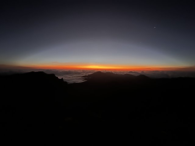 Sunset over the Haleakalā Mountains