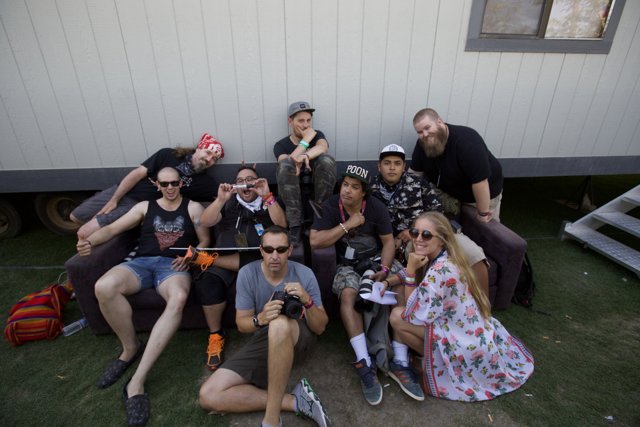 A Cozy Group of Nine at Coachella