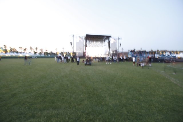 Blurred Crowd in the Coachella Field