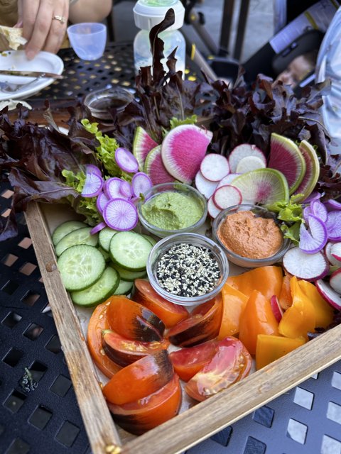 Fresh and Colorful Vegetable Brunch Tray