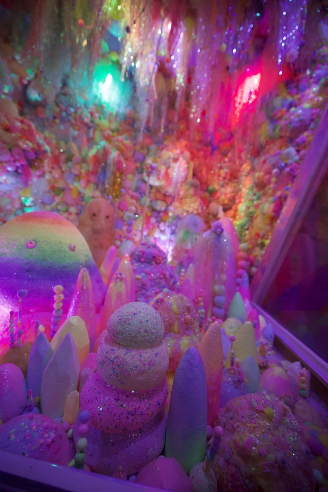 Whimsical Glitter Wonderland with Colorful LED Lights