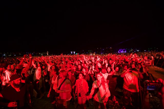 Red Lights and Jumping Crowds at Coachella