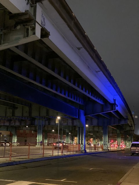 Blue Light under the San Francisco Overpass