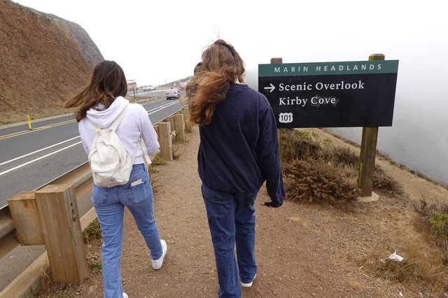 Windy Coastal Walk at Marin Headlands