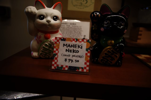 The Maki Neko Figurine in San Francisco's Japan Center