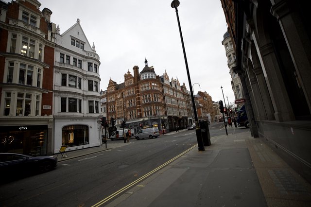 Historic Victorian Architecture on Quiet London Street