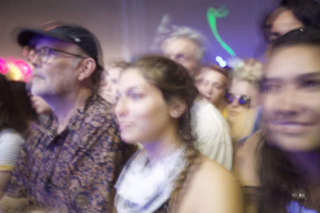 Blurred Nightlife Crowd at Coachella 2016