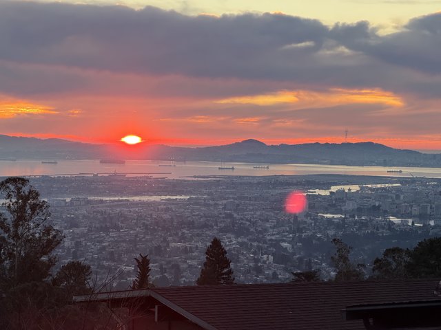Sunset Over San Francisco Bay from Berkeley Hills