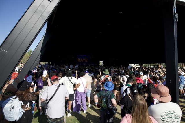 Vibrant Crowds Under the Desert Sun: Coachella 2024