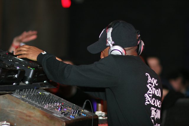 DJ rocking the turntables