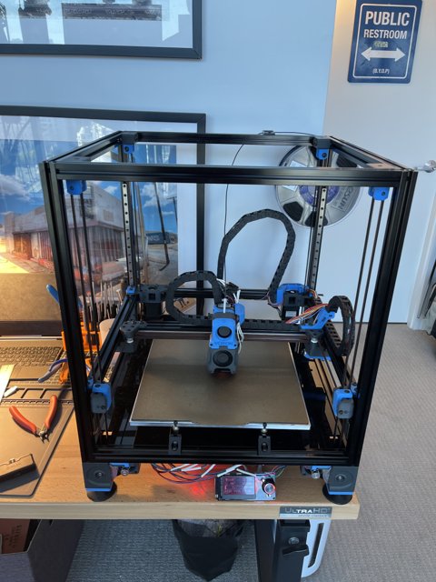 3D Printer and Laptop Setup