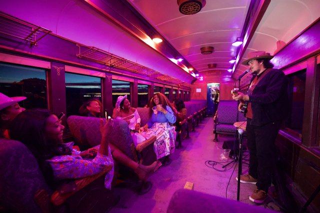 Live Country Music Performance on Vintage Train Car