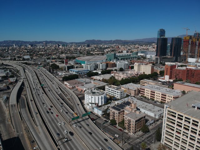 Aerial View of Los Angeles Cityscape