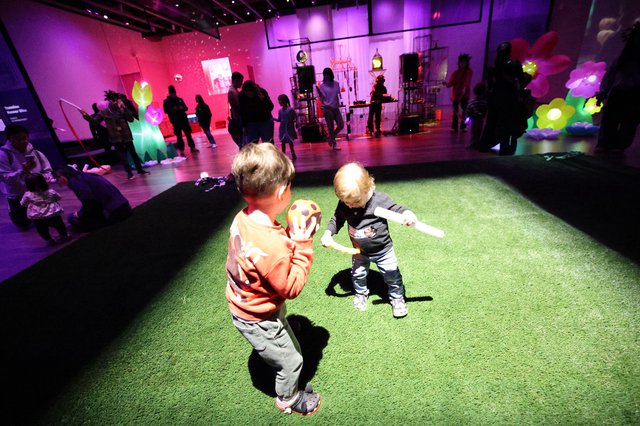 Children Playing at Interactive Baby Rave Art Installation