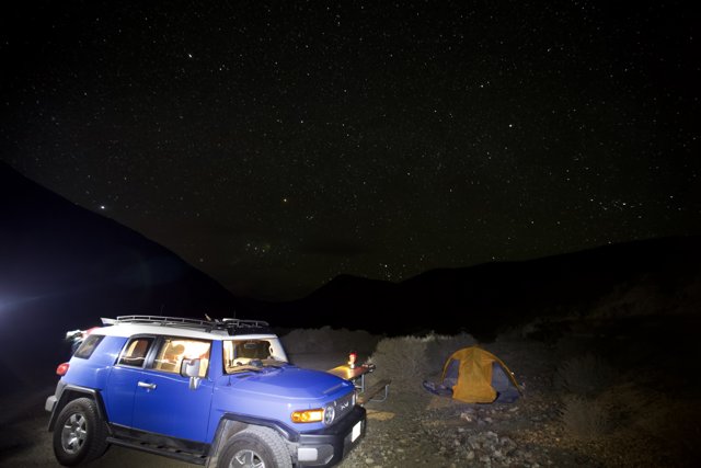 Night Adventure with the Blue Jeep