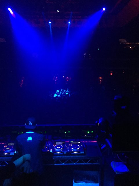 Spotlight on a Nightclub Deejay