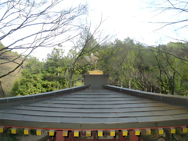 Statue on Garden Roof