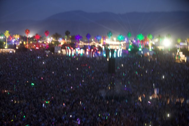 Colorful Crowd at Coachella Festival