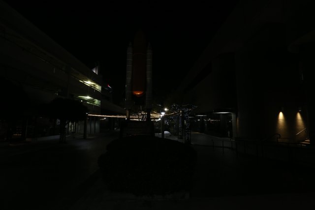 Nighttime View of the Space Shuttle