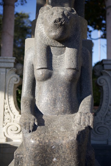 Majestic Lion Statue at Hearst Castle