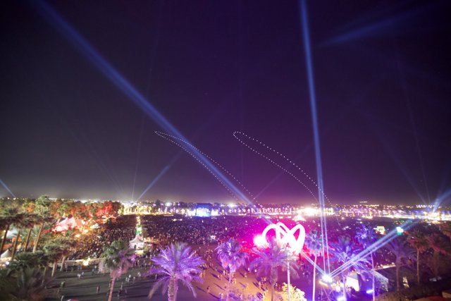 Lights and Laser Show at Coachella