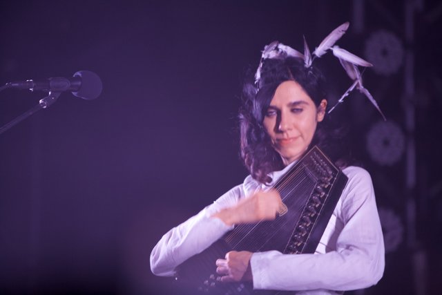 PJ Harvey's Solo Performance with an Accordion