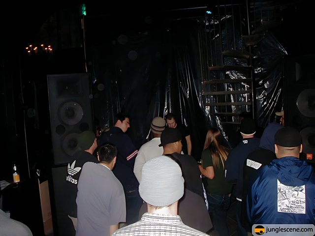 Nightclub Crowd in a Dark Room