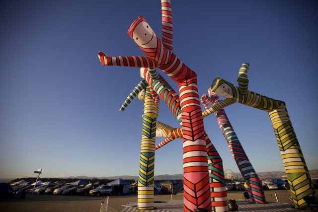 Colorful Sculptures Brighten up Coachella Parking Lot