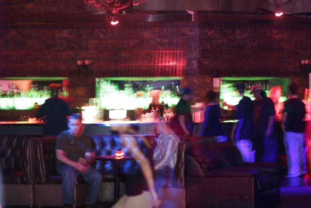 Blurry Nightlife Scene at an Urban Club