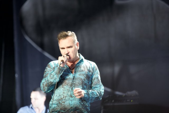 Morrissey takes the stage for a solo performance at Coachella 2009