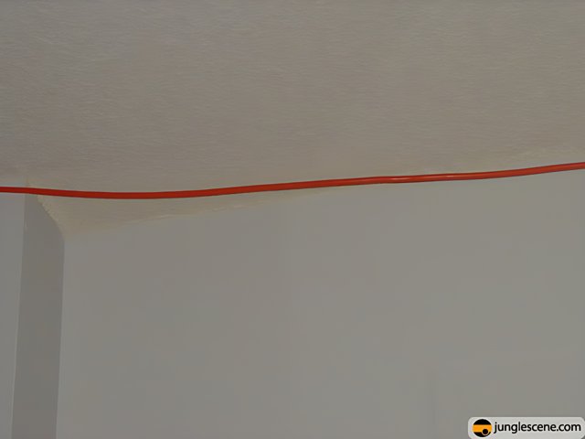 Red Line on White Ceiling