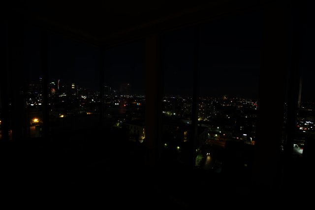 Nighttime Metropolis from a Penthouse View