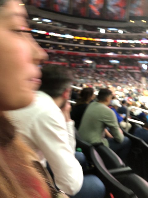 Blurred Beauty in the Stadium