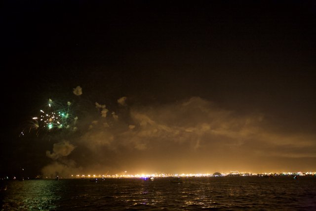 Festive Fireworks on the Bay