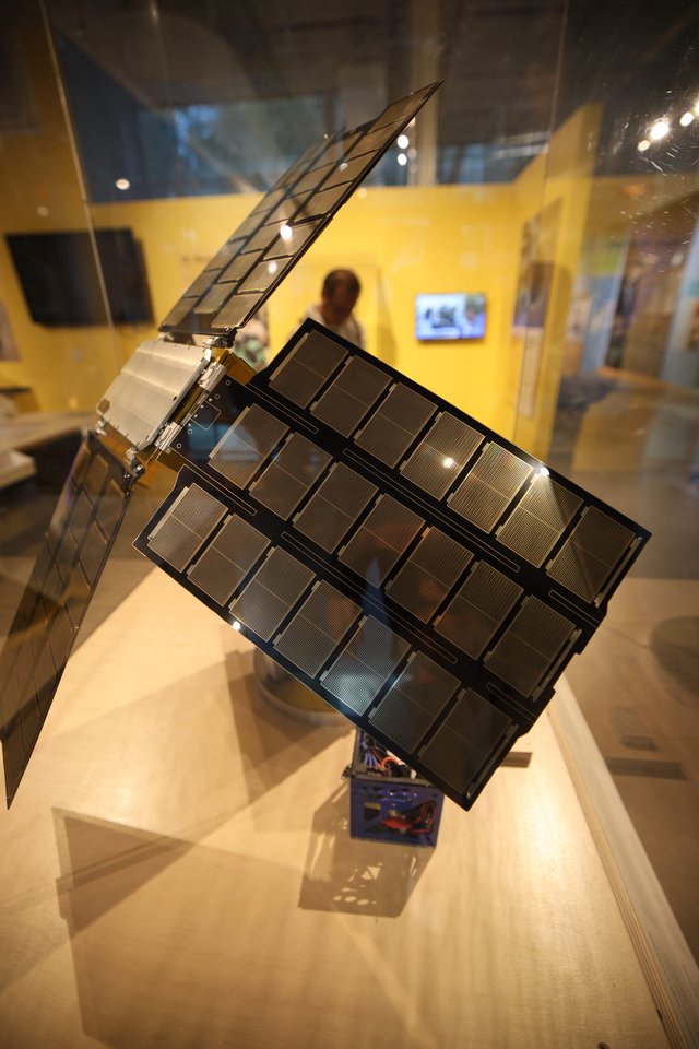 Satellite Model Display at Space Science Museum