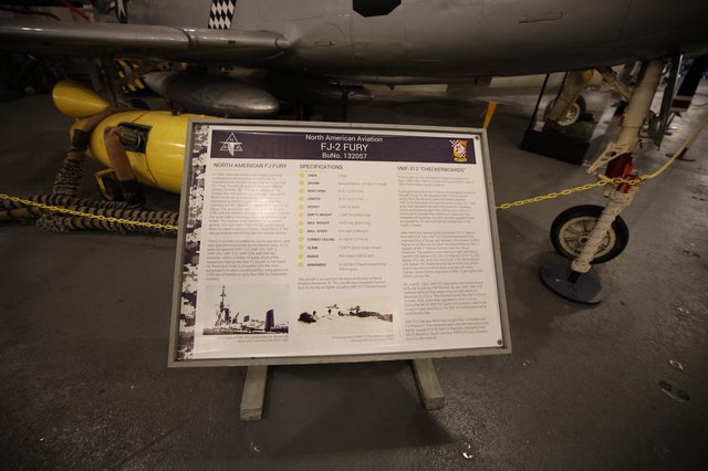 North American FJ-2 Fury Display at USS Hornet Museum