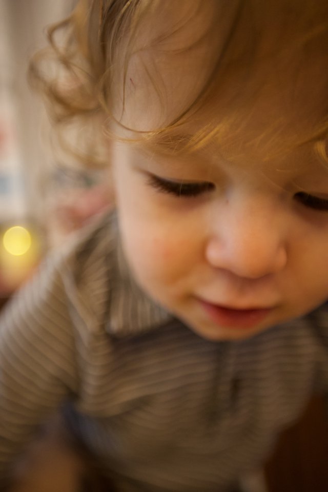 Gentle Moment of Childhood Wonder and Joy