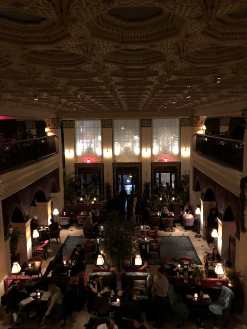 The Bustling Restaurant Lobby