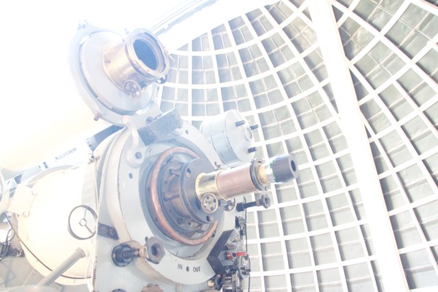 Centered Telescope in Planetarium Room