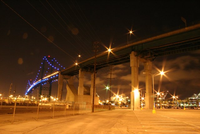 Urban Overpass at Night