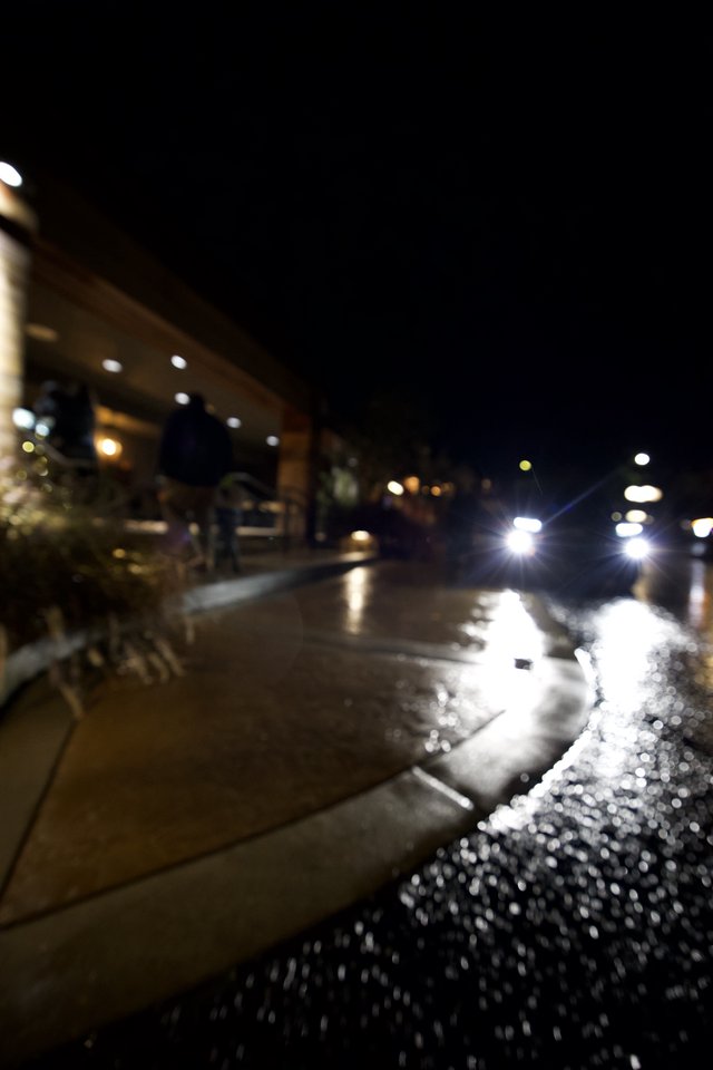 Rainy Night Street Scene in San Luis Obispo