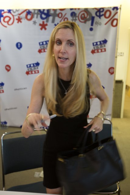 Ann Coulter and her Black Purse at Politicon Convention