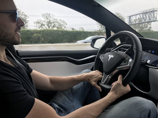 Cruising in a Tesla